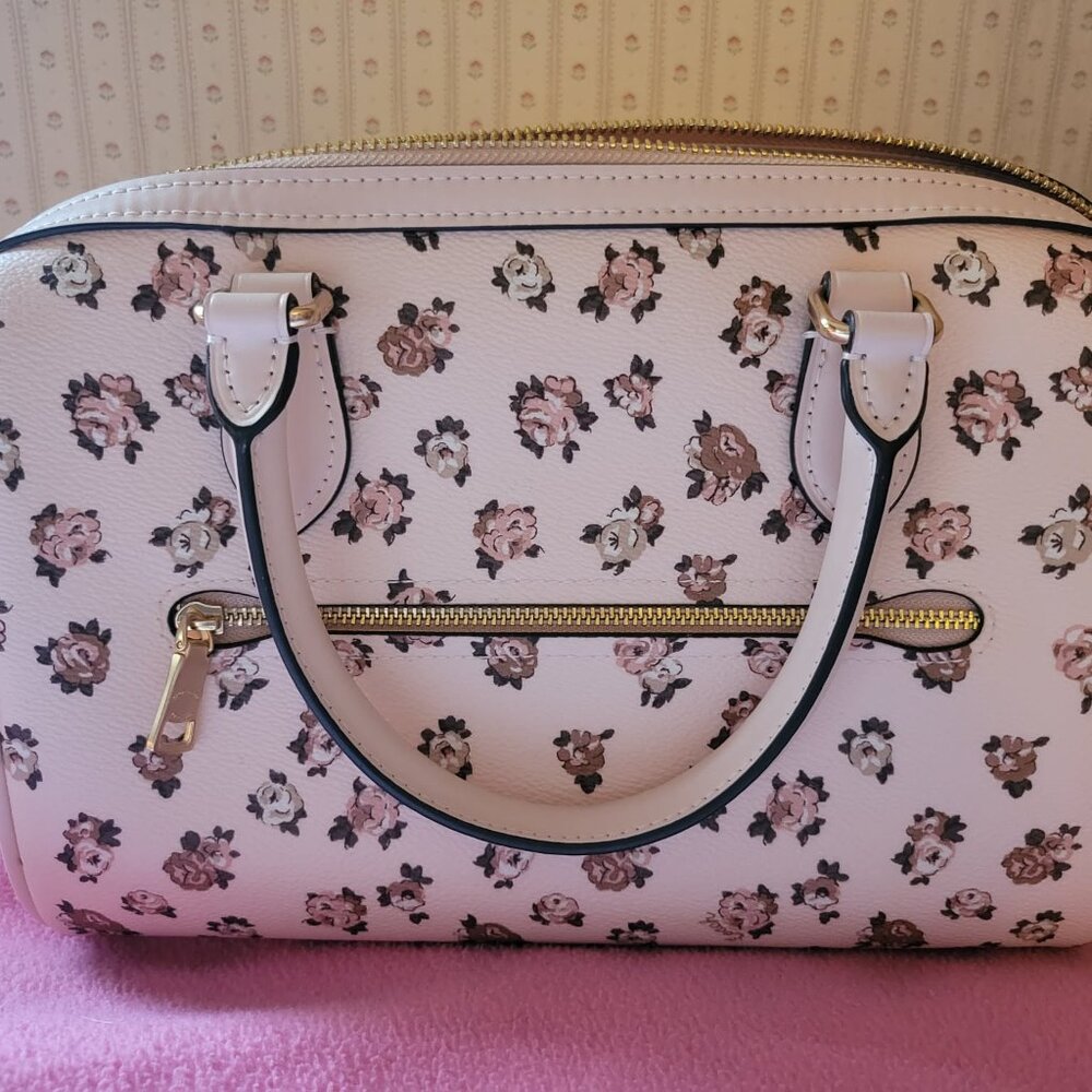 NWOT Coach Pink Floral Crossbody Bag - Picture 6 of 7